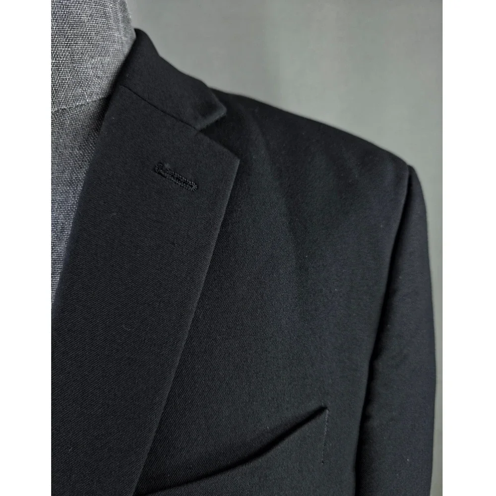 Kenneth Cole‎ Reaction Sport Coat Mens 42R Black Techni-Cole Blazer Suit Jacket
